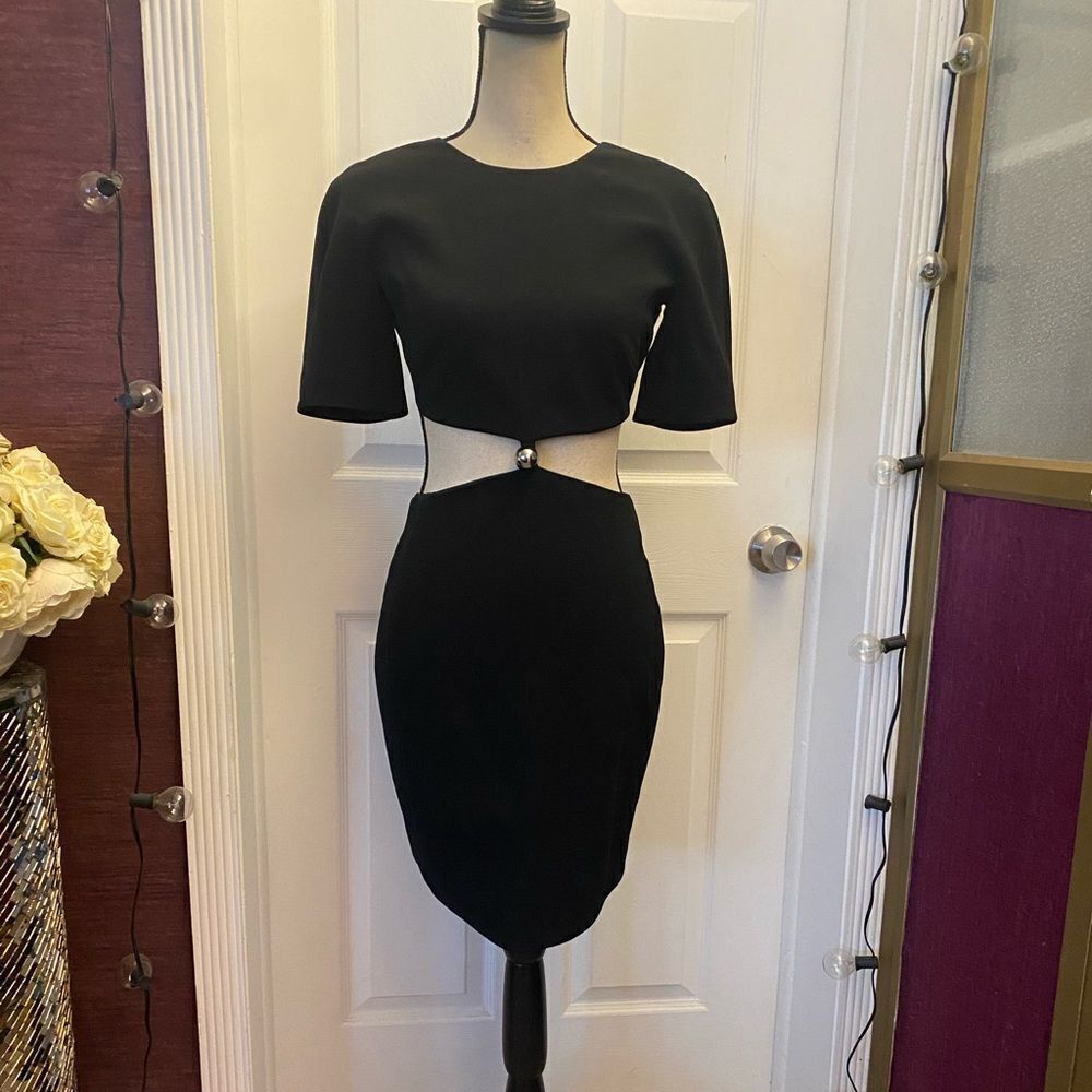 Mugler cut out mini dress, XS